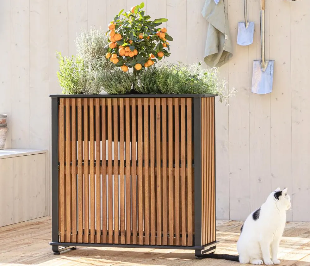 Dehner Pflanzkübel & Blumenkästen > Akazienholz-Pflanzkasten Boston, rechteckig, ca. B86 cm