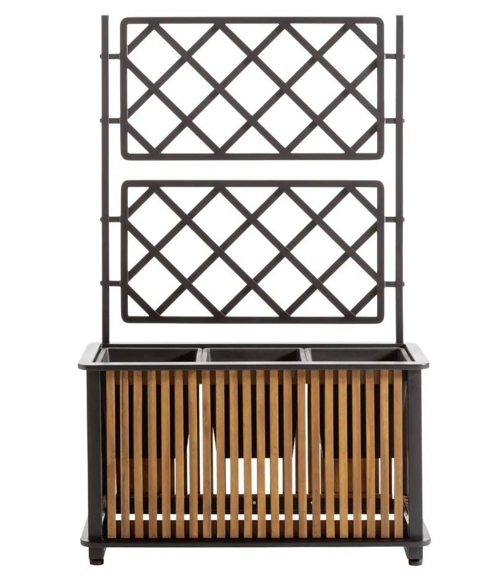 Dehner Pflanzkübel & Blumenkästen > Akazienholz-Pflanzkasten Boston, rechteckig, ca. B86/H136/T33 cm