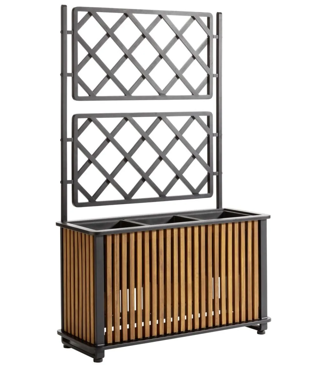Dehner Pflanzkübel & Blumenkästen > Akazienholz-Pflanzkasten Boston, rechteckig, ca. B86/H136/T33 cm