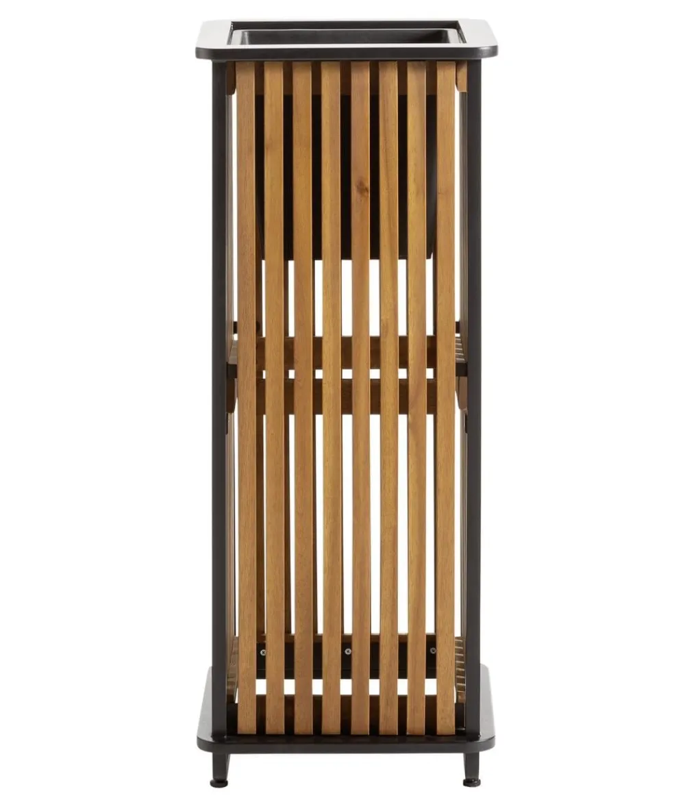 Dehner Pflanzkübel & Blumenkästen > Akazienholz-Pflanzkasten Boston, quadratisch, ca. B33/H84/T33 cm