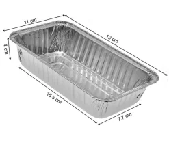 Dehner Aluminium-Grillschale, 5 Stk. Silber Hot