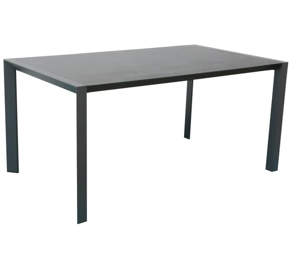 Dehner Garten-Esstische|Gartentische Aluminium - Alutisch Cleveland, ca. B160/H75/T90 cm Dunkelgrau