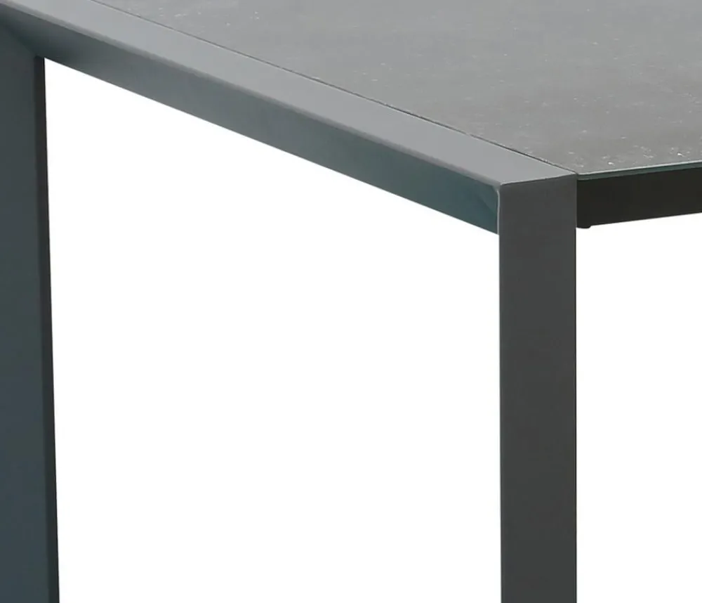 Dehner Garten-Esstische|Gartentische Aluminium - Alutisch Cleveland, ca. B160/H75/T90 cm Dunkelgrau