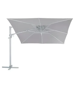 Dehner Sonnenschirme - Ampelschirm Zypern, quadratisch, ca. B300/T300 cm Hellgrau