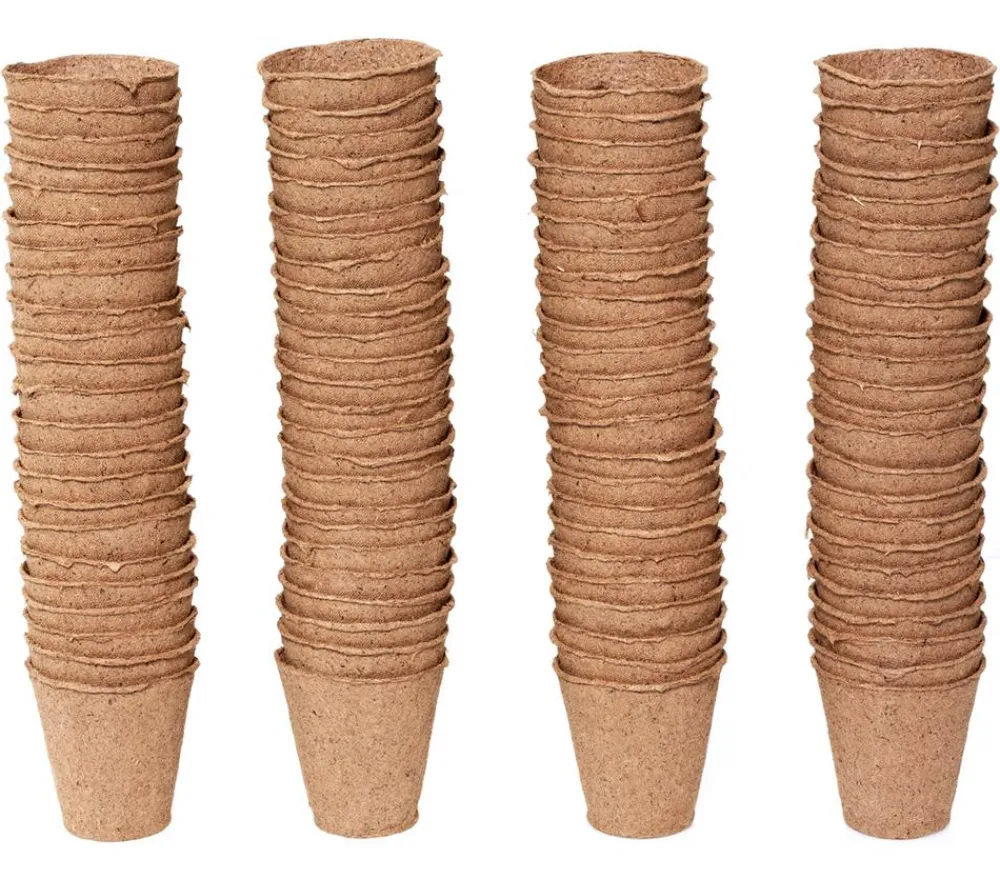 Dehner Anzucht Zubehör|Anzuchttöpfe - Anzuchttöpfe für Pflanzen, 6 cm, 96 Stk. Braun