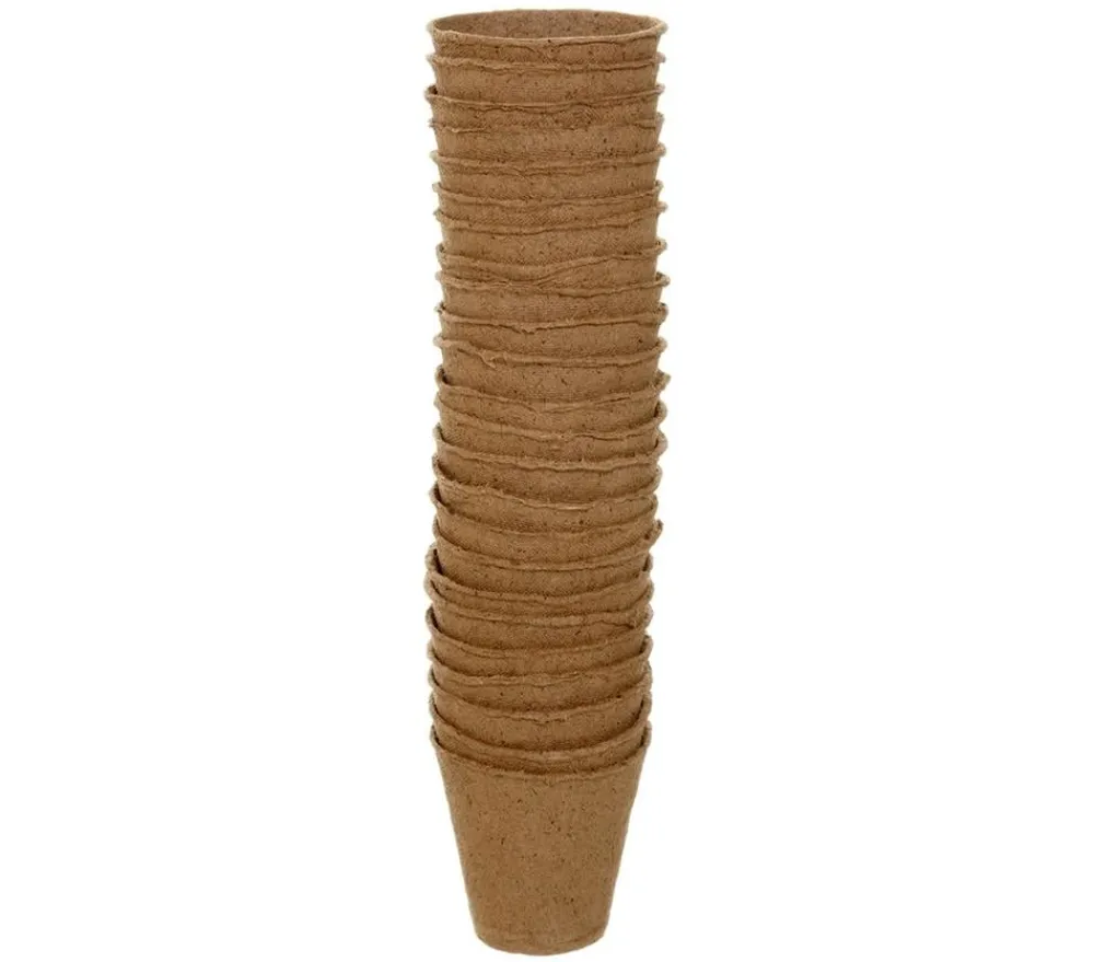 Dehner Anzucht Zubehör|Anzuchttöpfe - Anzuchttöpfe für Pflanzen, 6 cm, 24 Stk. Braun