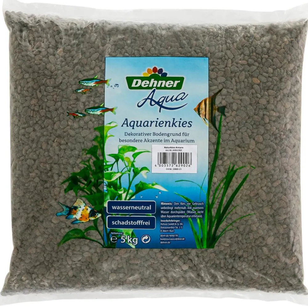 Dehner Aqua Bodengrund - Aquarienkies Antaro Black, 5 kg Schwarz