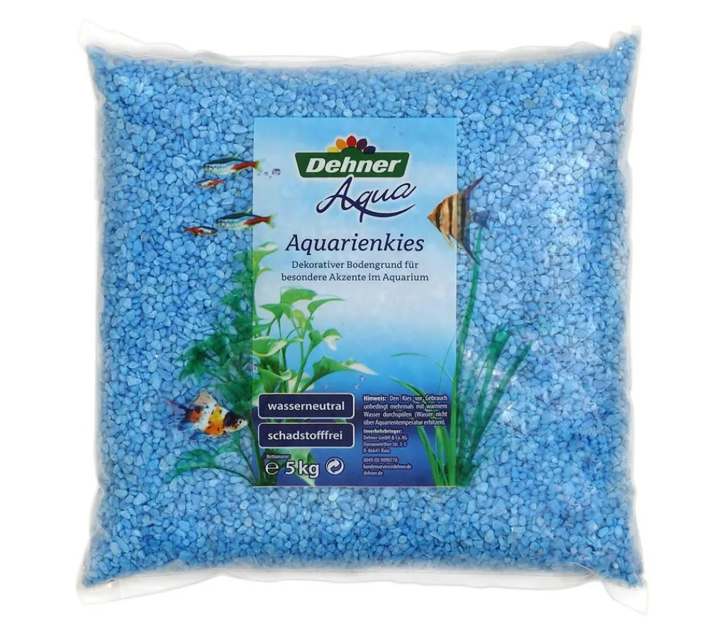 Dehner Aqua Aquarienkies, 4-6 mm Hellblau Hot