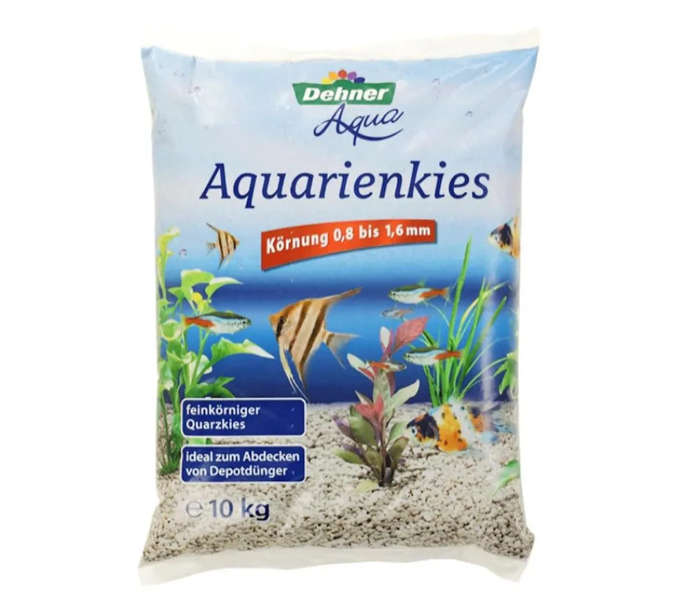 Dehner Aqua Bodengrund - Aquarienkies, 0,8-1,4 mm Beige