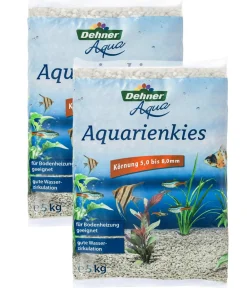 Dehner Aqua Aquarienkies, 5,0-8,0 mm Grau New