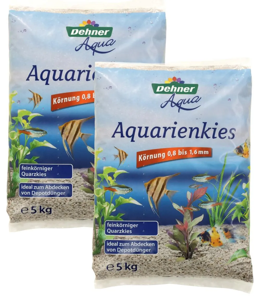 Dehner Aqua Bodengrund - Aquarienkies, 0,8-1,6 mm Beige