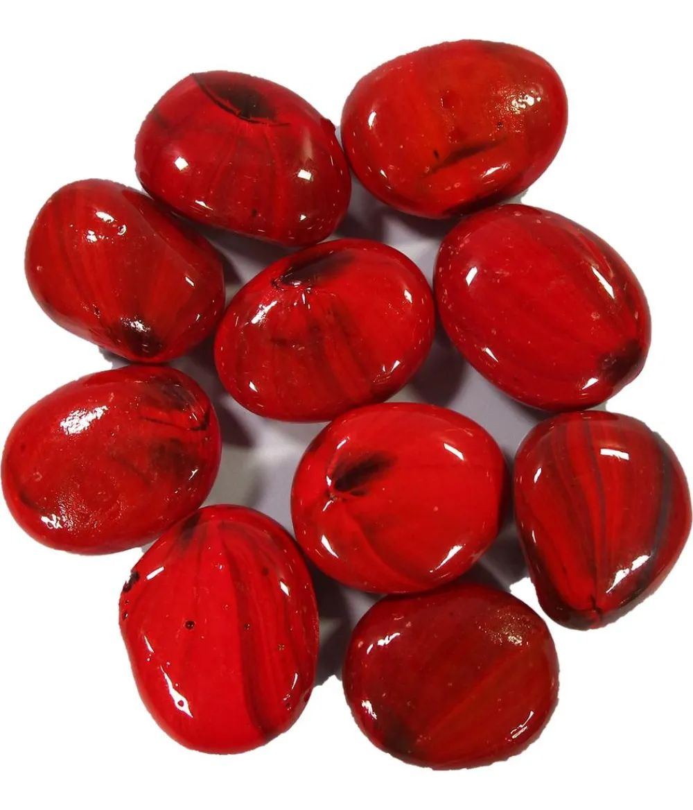 Dehner Aqua Deko - Aquariumdeko Glas-Steine, 750 g Rot