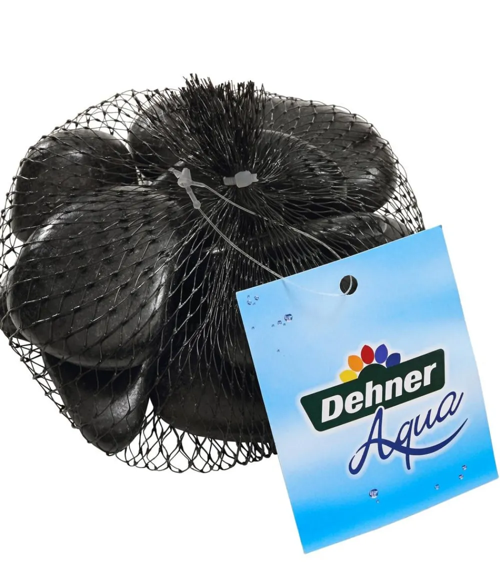 Dehner Aqua Deko - Aquariumdeko River Pebbles Schwarz