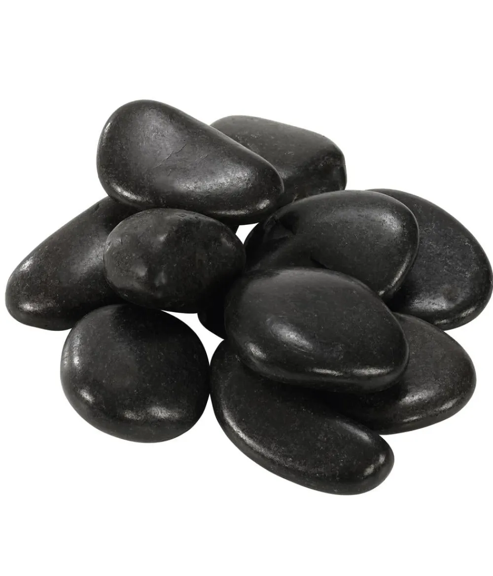 Dehner Aqua Deko - Aquariumdeko River Pebbles Schwarz