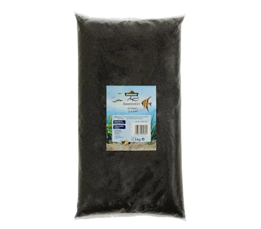 Dehner Aqua Bodengrund - Aquariumkies, 2-4 mm Schwarz