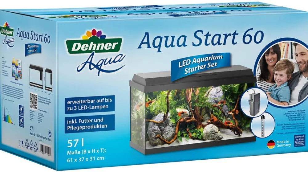 Dehner Aqua Aquarium-Set Aqua Start 60, Schwarz Outlet