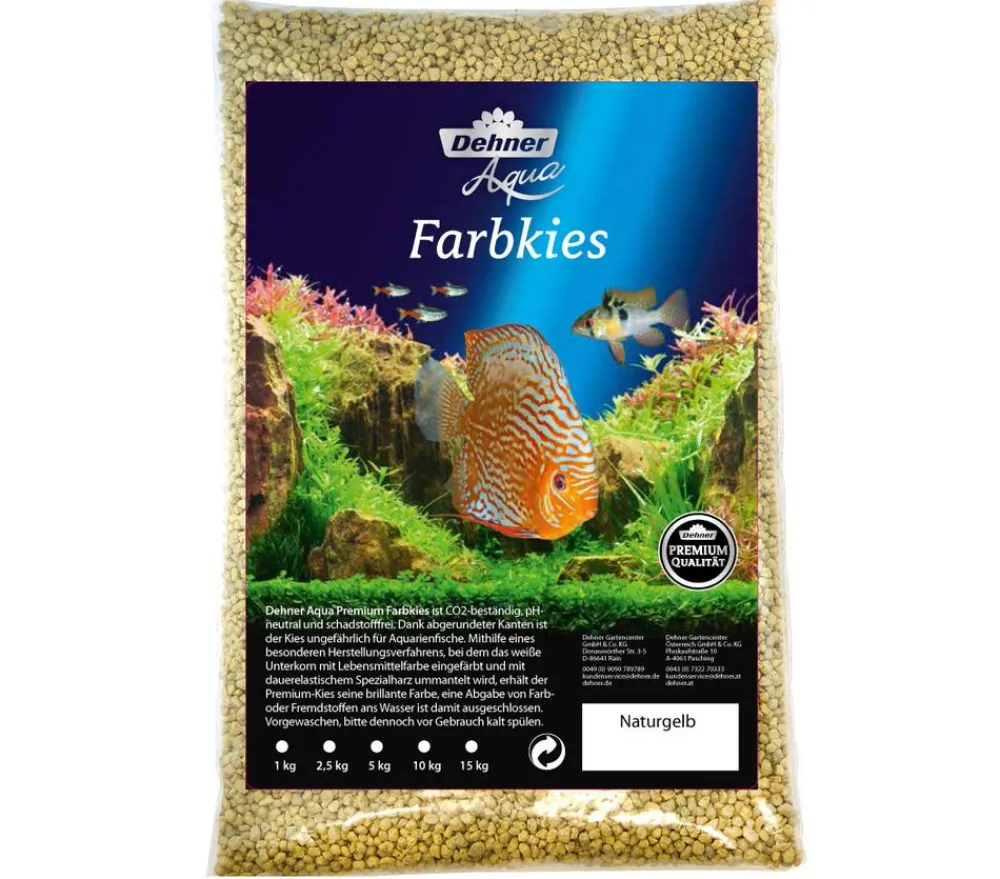 Dehner Aqua Premium Bodengrund - Aquarienkies, 2-3 mm Schwarz