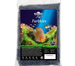 Dehner Aqua Premium Bodengrund - Aquarienkies, 2-3 mm Dunkelgrau