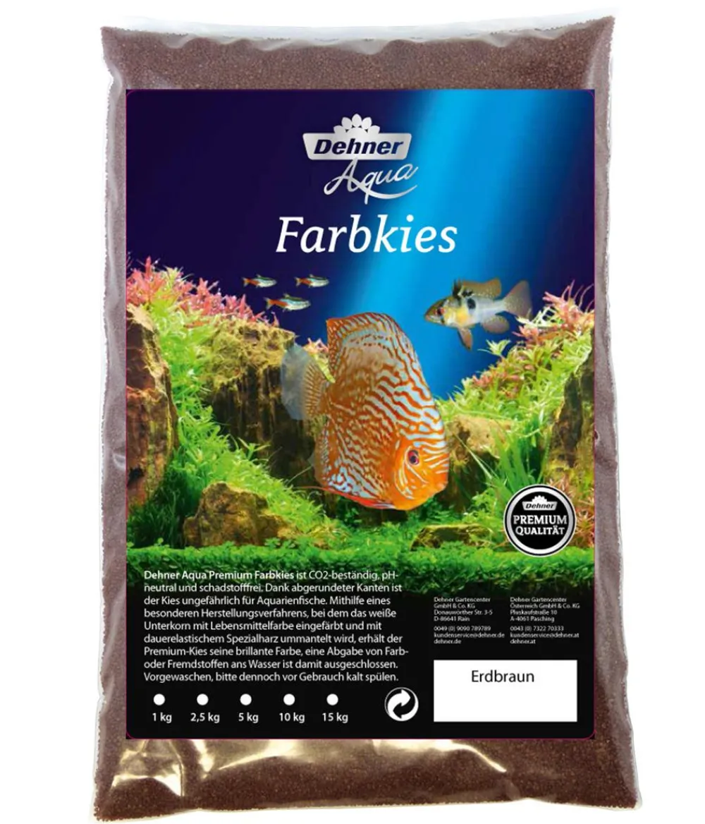 Dehner Aqua Premium Bodengrund > Farbkies Erd, 0,4-0,8 mm