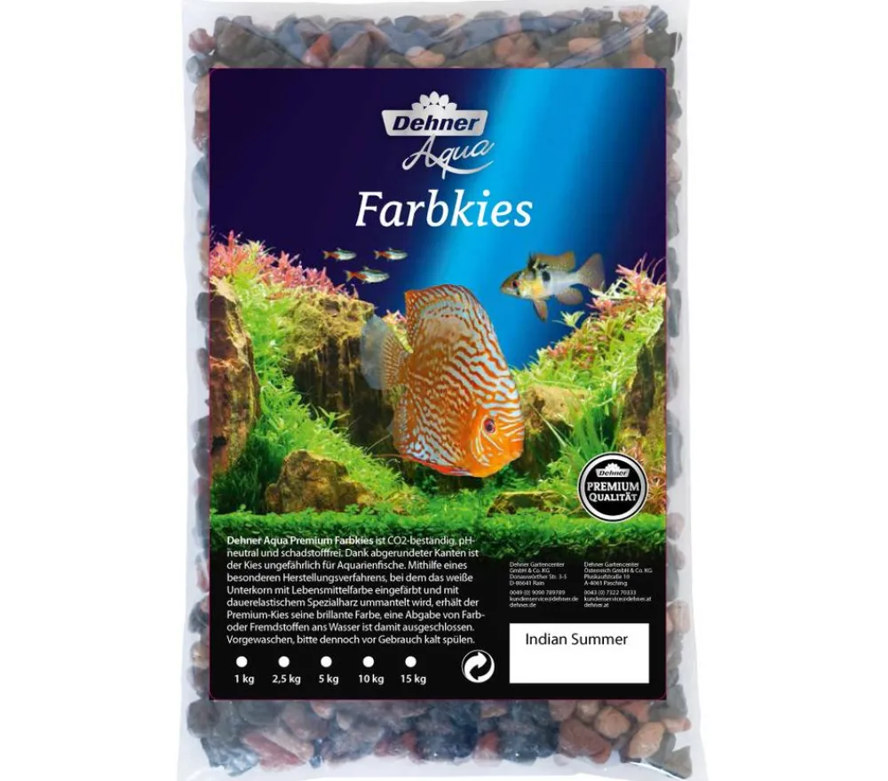 Dehner Aqua Premium Farbkies Indian Summer, 4-8 mm Dunkelbraun Best