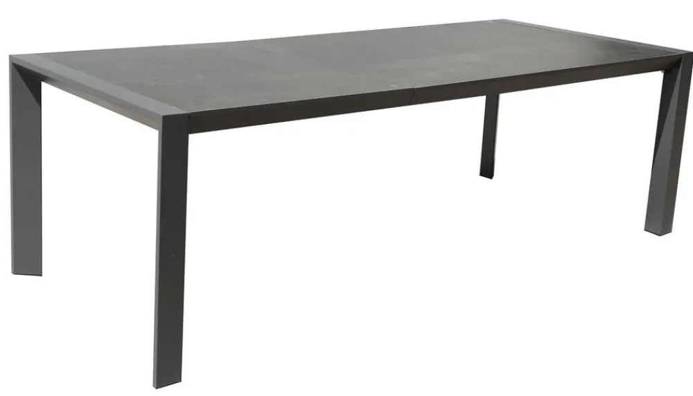 Dehner Garten-Esstische|Ausziehtische - Ausziehtisch Cleveland, ca. B160-240/H76/T101 cm Dunkelgrau