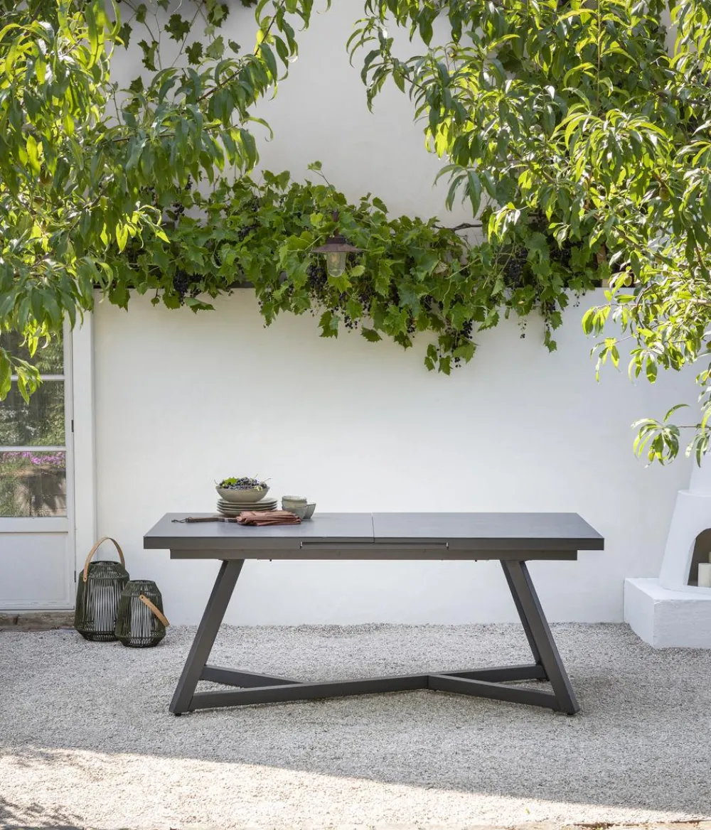Dehner Ausziehtisch Monaco, ca. B190-250/H77/T100 cm Anthrazit Outlet