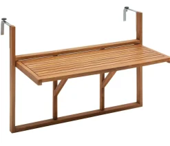Dehner Balkonhängetisch, ca. B90/H65/T41,7 cm Braun Best