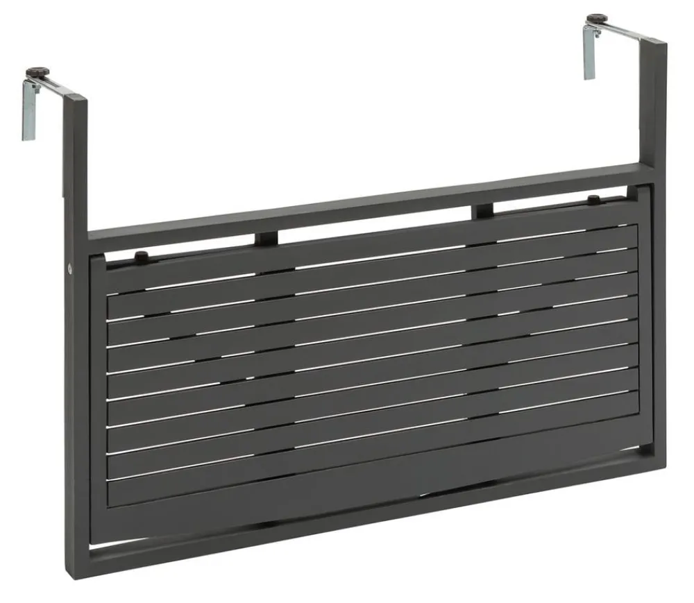 Dehner Balkontische|Balkontische - Balkonhängetisch, ca. B90/H65/T41,7 cm Dunkelgrau