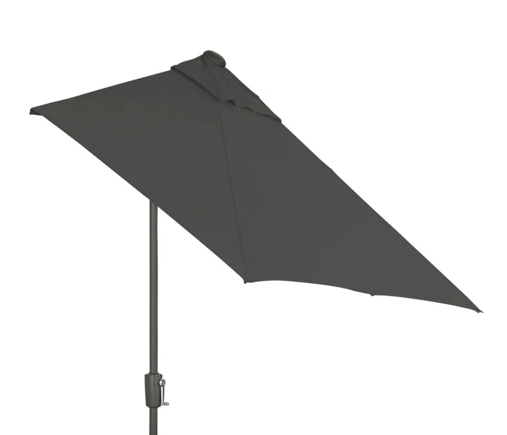 Dehner Balkonmöbel Aluminium|Sonnenschirme - Balkonschirm Chios, rechteckig, ca. B210/T130 cm Dunkelgrau
