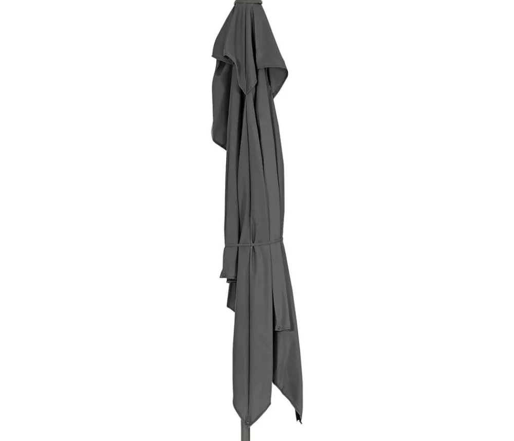 Dehner Balkonmöbel Aluminium|Sonnenschirme - Balkonschirm Chios, rechteckig, ca. B210/T130 cm Dunkelgrau