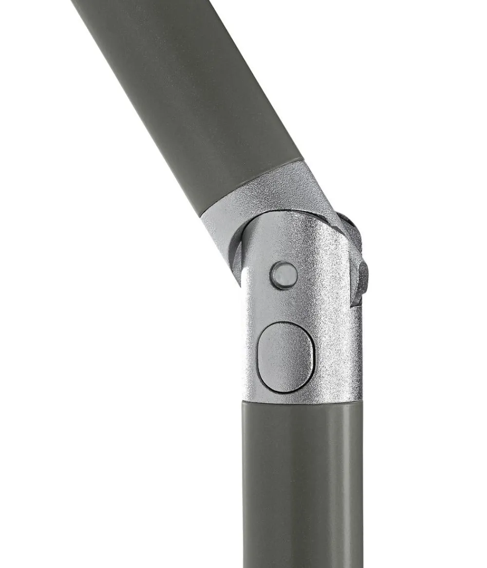 Dehner Balkonmöbel Aluminium|Sonnenschirme - Balkonschirm Chios, rechteckig, ca. B210/T130 cm Dunkelgrau