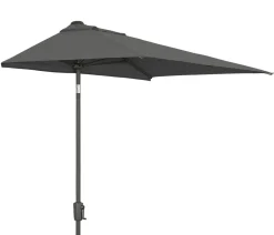 Dehner Balkonmöbel Aluminium|Sonnenschirme - Balkonschirm Chios, rechteckig, ca. B210/T130 cm Dunkelgrau