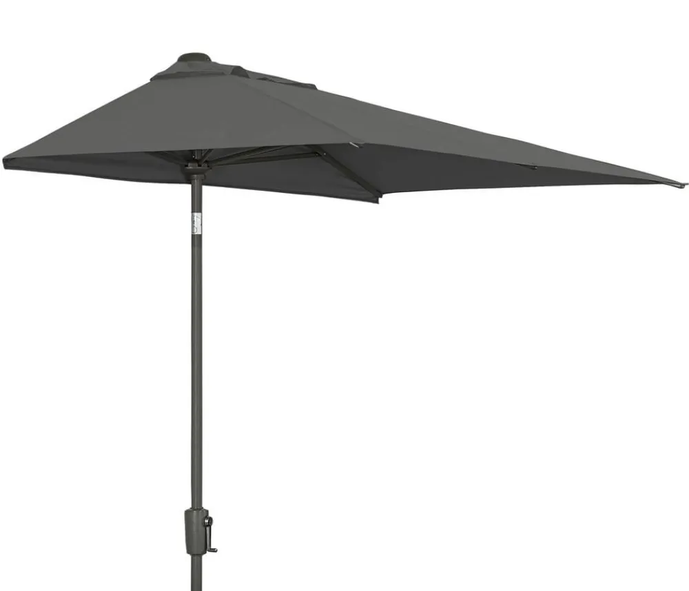 Dehner Balkonmöbel Aluminium|Sonnenschirme - Balkonschirm Chios, rechteckig, ca. B210/T130 cm Dunkelgrau