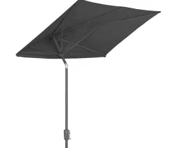 Dehner Balkonmöbel Aluminium|Sonnenschirme - Balkonschirm Chios, rechteckig, ca. B210/T130 cm Dunkelgrau