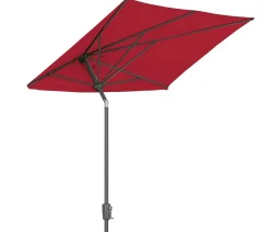 Dehner Balkonmöbel Aluminium|Sonnenschirme - Balkonschirm Chios, rechteckig, ca. B210/T130 cm Dunkelrot