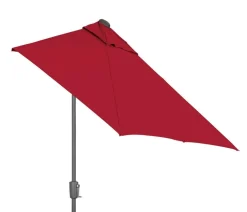 Dehner Balkonmöbel Aluminium|Sonnenschirme - Balkonschirm Chios, rechteckig, ca. B210/T130 cm Dunkelrot