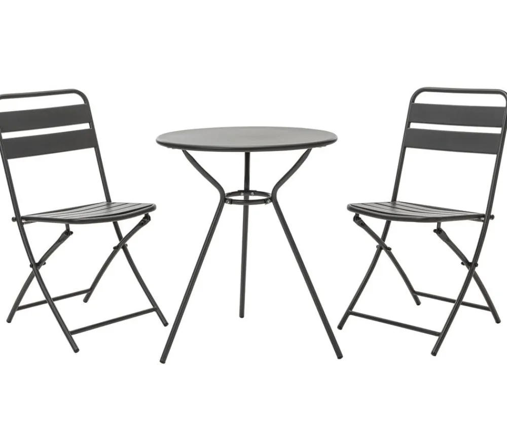 Dehner Balkonmöbel-Sets|Balkonmöbel Metall - Balkonset Oslo, 3-teilig Anthrazit