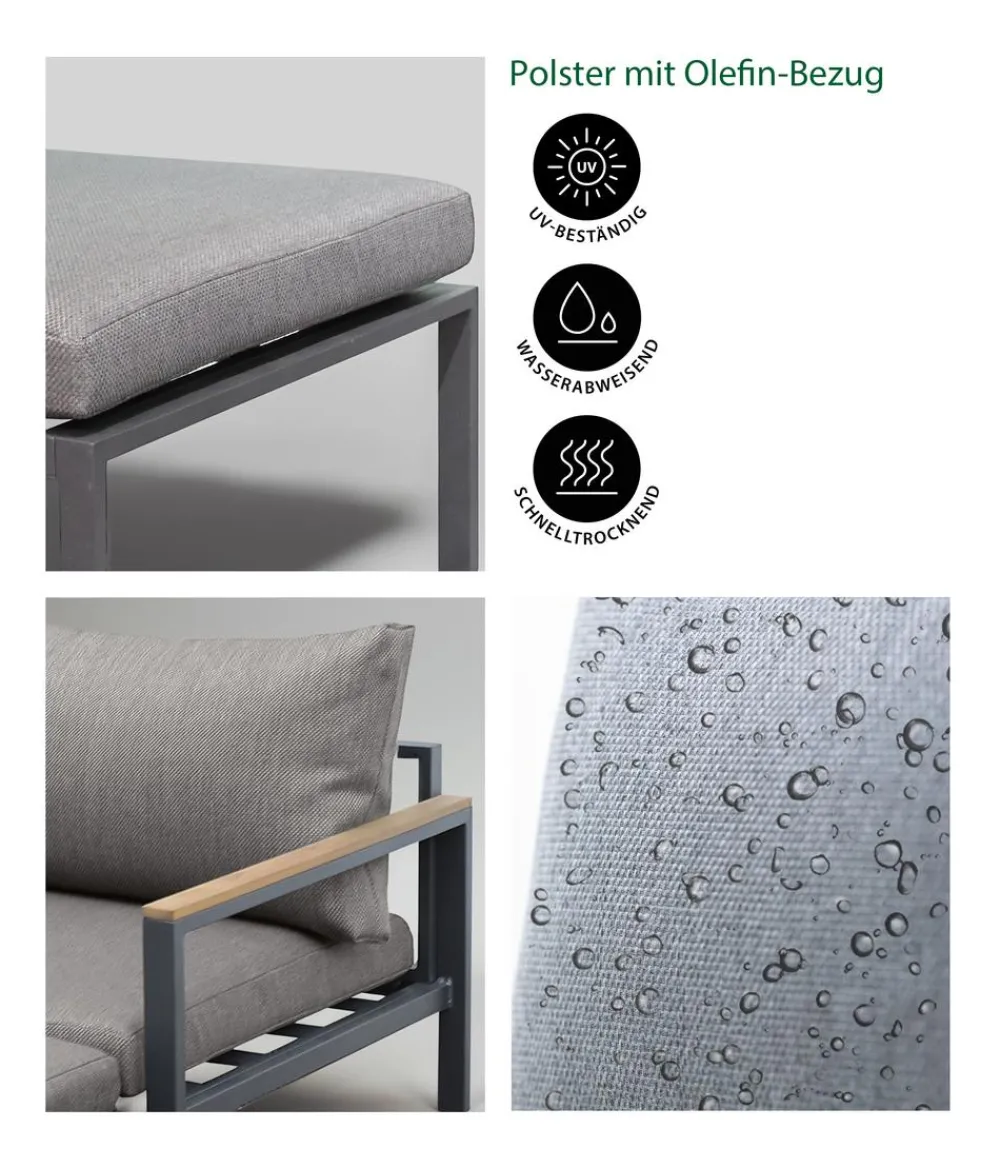 Dehner Loungemöbel|Balkonmöbel-Sets > Balkonset Padua, 5-teilig