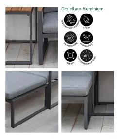 Dehner Loungemöbel|Balkonmöbel-Sets > Balkonset Padua, 5-teilig