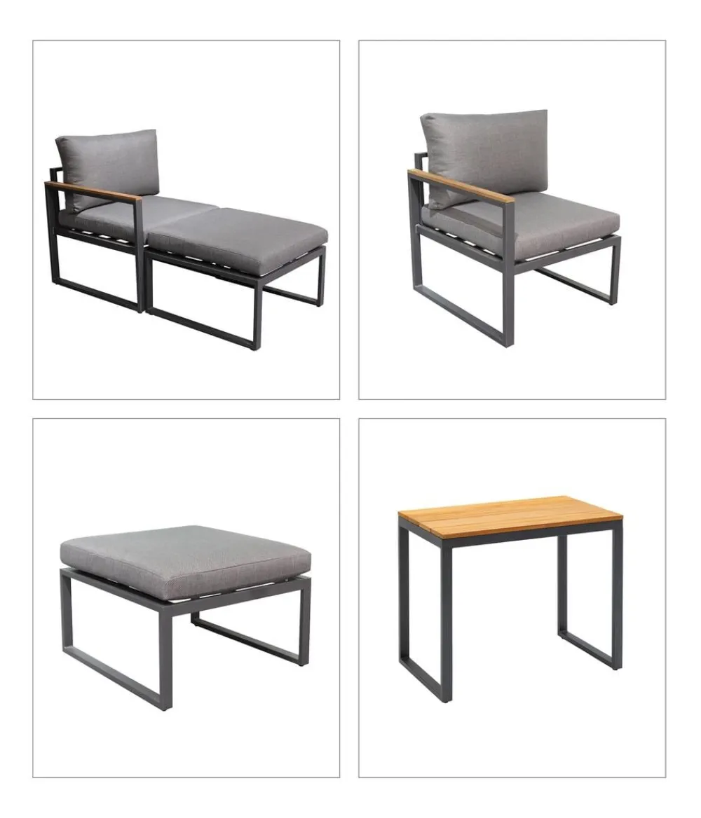 Dehner Loungemöbel|Balkonmöbel-Sets > Balkonset Padua, 5-teilig