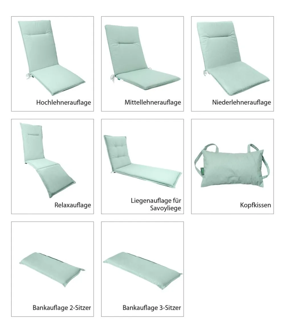 Dehner Sitzkissen|Sitzauflagen > Balkon-Sitzkissen Veneto, ca. B45/H4/T40 cm