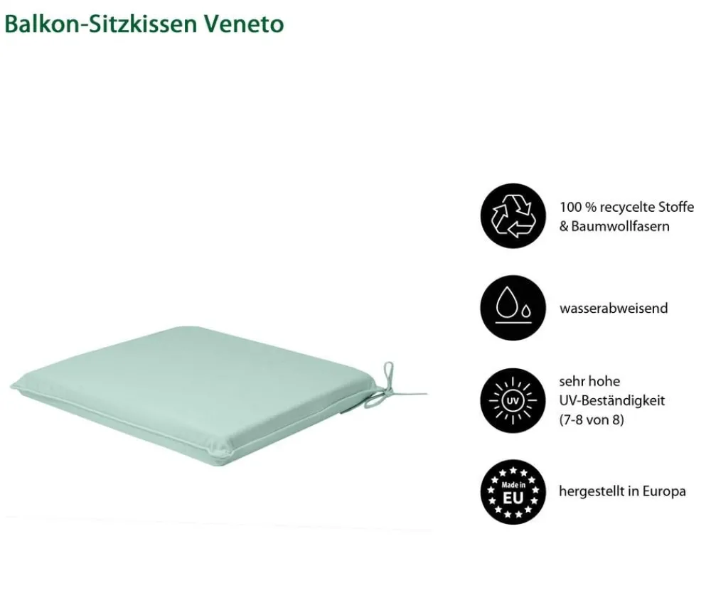 Dehner Sitzkissen|Sitzauflagen > Balkon-Sitzkissen Veneto, ca. B45/H4/T40 cm