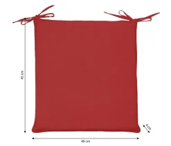 Dehner Balkon-Sitzkissen Veneto, ca. B45/H4/T40 cm Rot Hot