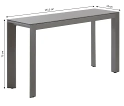 Dehner Balkonmöbel Aluminium|Balkontische > Balkontisch Chicago, ca. B133,5/H75/T42 cm