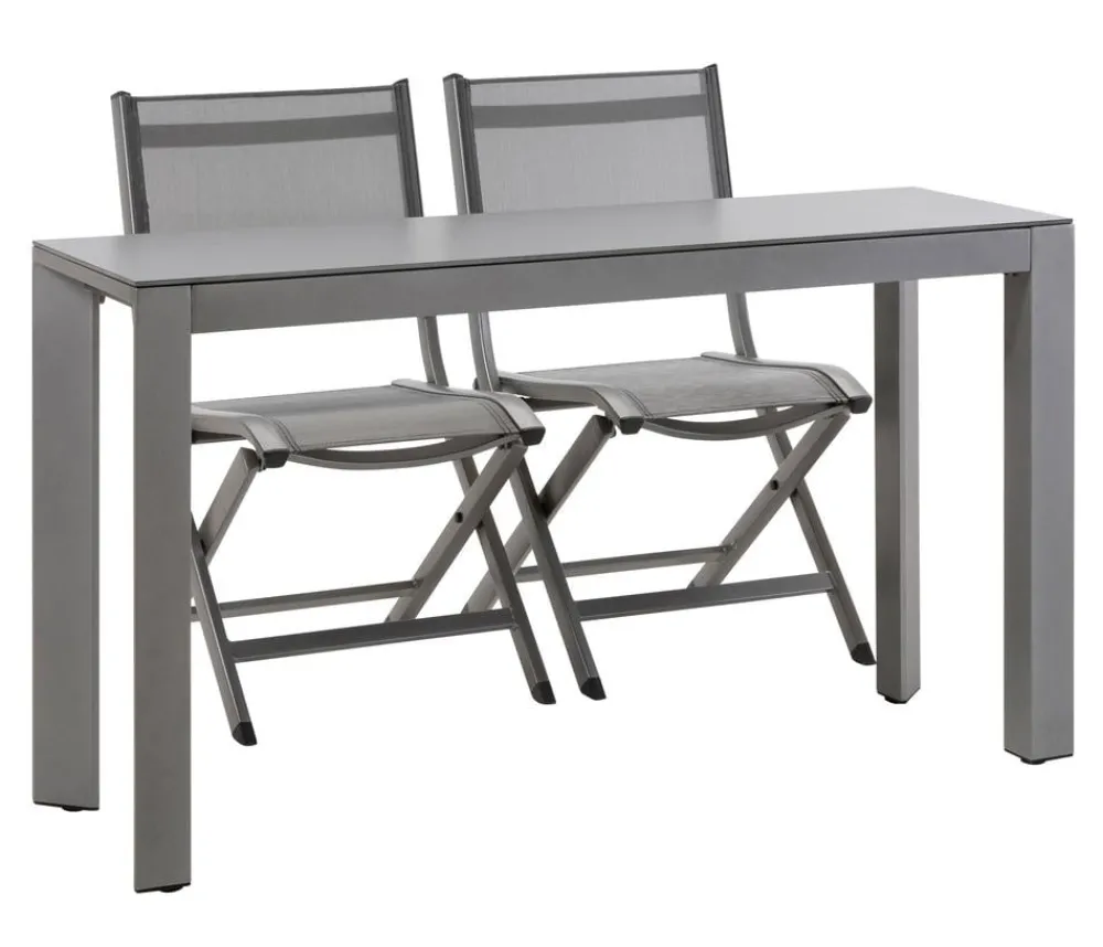 Dehner Balkonmöbel Aluminium|Balkontische > Balkontisch Chicago, ca. B133,5/H75/T42 cm