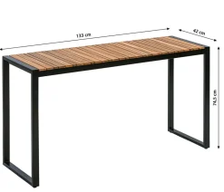Dehner Gartentische Holz|Balkontische > Balkontisch Chicago Wood, ca. B133/H74,5/T42 cm