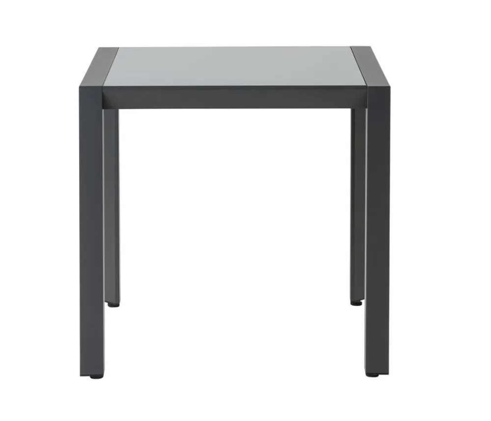Dehner Balkontische - Balkontisch Cleveland ca. B80/H76/T80 cm Dunkelgrau