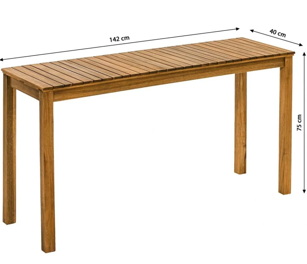 Dehner Balkontisch Macao, ca. B142/H75/T40 cm Braun Online
