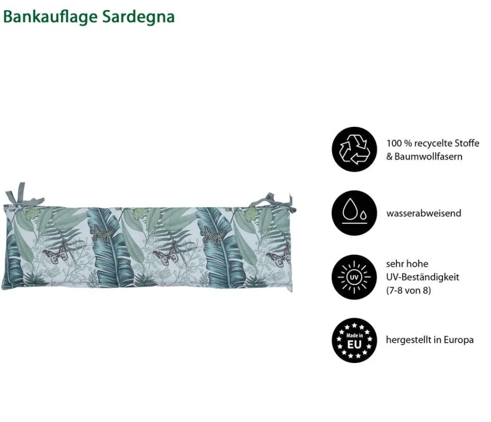 Dehner Sitzauflagen > Bankauflage Sardegna 3-Sitzer, ca. B156/H6/T47 cm