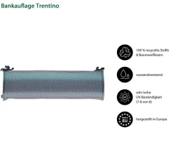 Dehner Sitzauflagen - Bankauflage Trentino 2-Sitzer, ca. B116/H6/T47 cm